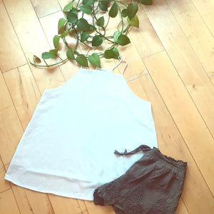 Sans Souci White Chiffon Tank